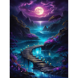 PHANTASYART Diamond Paintings for Adults-Moon Paint by Diamonds,Mountains 5D Diamond Art,DIY Full Drill Diamond Paintings Gem Art Kit and Crafts Perfect for Gifts and Home Wall Decor 12x16inch PHANTASYART