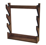 Evans Sports Four-Gun Unassembled Wall Mount Wooden Gun Display Rack with Tray for Accessories Evans Sports