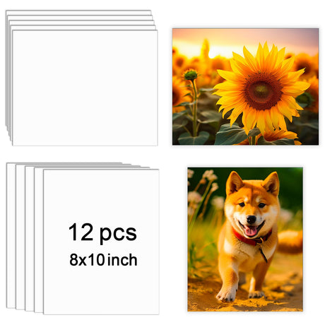 LIZOIDZSM 12 Pcs Sublimation Photo Blanks 8 x 10 Inch sublimation metal sign blanks Aluminum Photo Sign Blank Photo DIY Photo Sign Wall Frame Poster for Living Room Bedroom LIZOIDZSM
