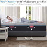 10 Inch Full Size Cooling Memory Foam Mattress - Medium Firm Gel-Infused for Pressure Relief & Cool Sleep, Breathable Comfort in a Box (54''W x 75''L) Generic