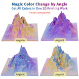 ZIRO PLA Filament 1.75mm, Matte Multicolors 3D Printer Filament, Color Change with Angle, Tri-Colors 3-in-1 Chrome, Dimensional Accuracy +/-0.03mm, Fit Most FDM 3D Printers,1KG Spool, Purple Sunset ZIRO