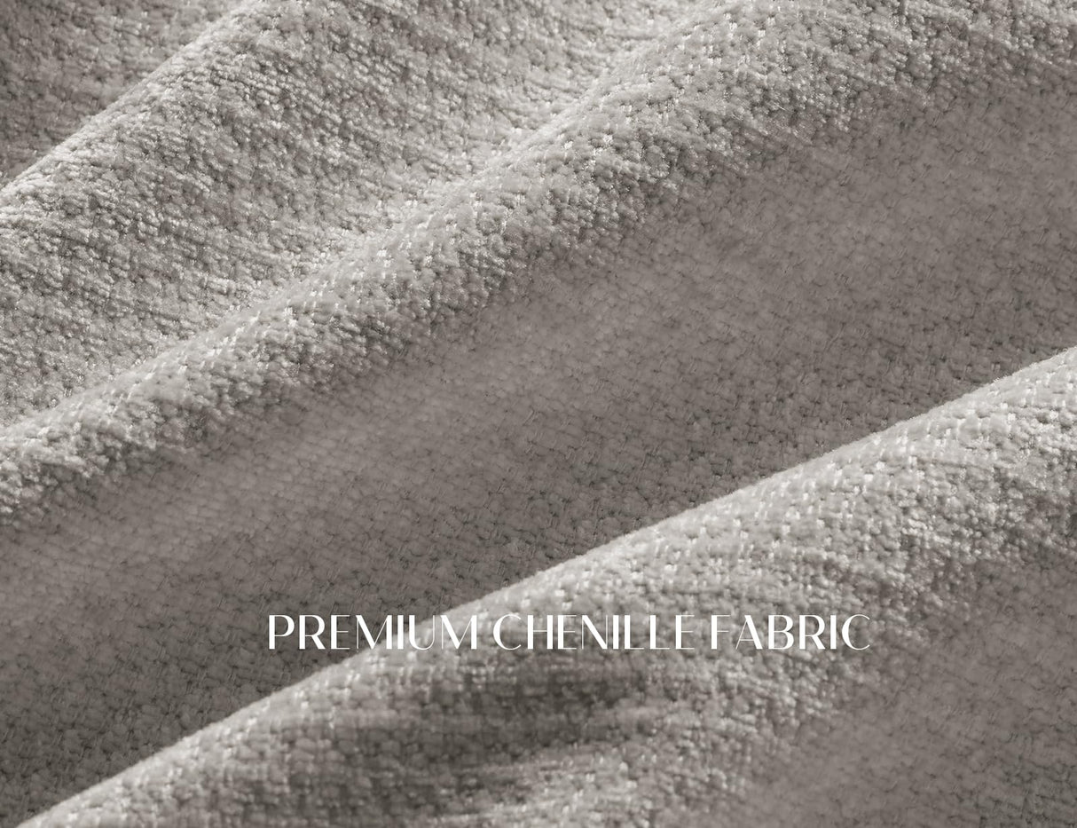 ohllob 110" Cloud Sectional Couches for Living Room, Boneless L-Shape Couch with Ottoman, 3 Seater Modular Sectional Sofa, Light Grey ohllob