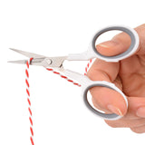 Westcott 4" Embroidery Scissors with Titanium-Bonded Blades for Crafting, Sewing & More (White/Gray) Westcott