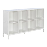 OSP Home Furnishings Ace Contemporary Modern Storage Cube Bookcase, 8 Cubes, White Finish OSP Home Furnishings