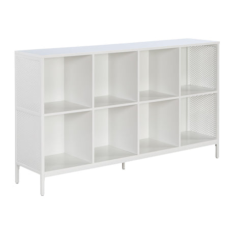OSP Home Furnishings Ace Contemporary Modern Storage Cube Bookcase, 8 Cubes, White Finish OSP Home Furnishings