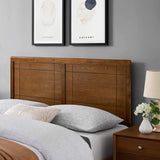 Modway Archie King Wood Headboard with Window Pane Design - Walnut Modway