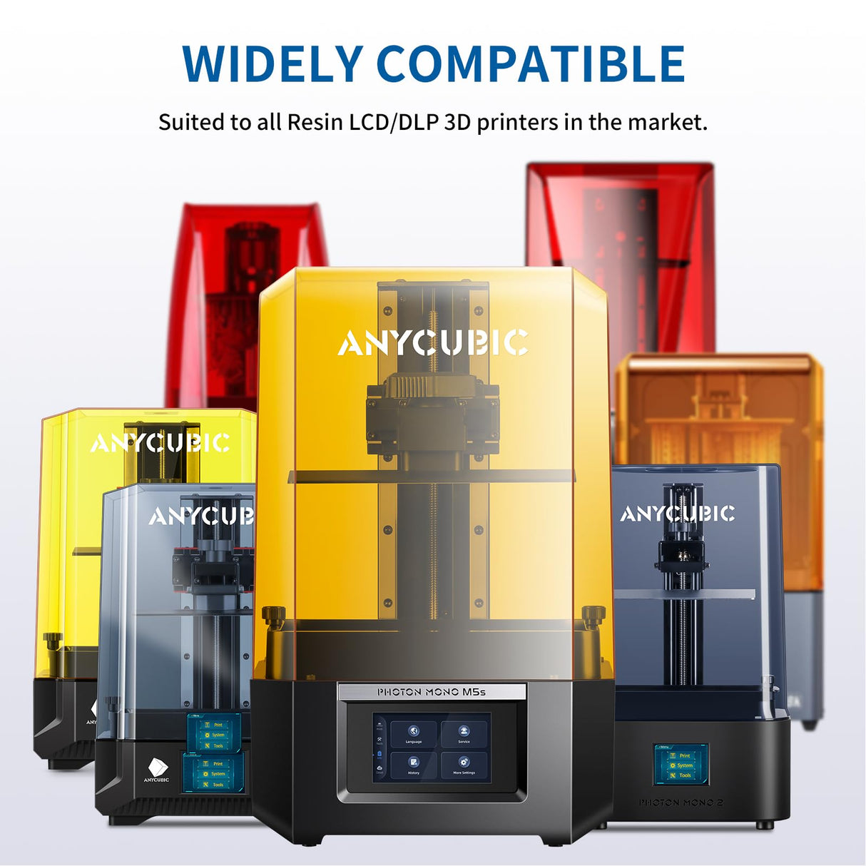 ANYCUBIC 3D Printer Resin, 405nm UV Plant-Based Rapid Resin, Low Odor, Photopolymer Resin for LCD 3D Printing, 500g Grey ANYCUBIC