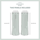 Exclusive Home Curtains Loha Linen Window Curtain Panel Pair, 54" x 108", Winter White Exclusive Home