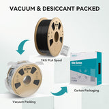 SUNLU Official Elite PETG Filament 1.75mm - 1kg(2.2lbs) Strong 3D Printer Filament, 1.75mm Dimensional Accuracy +/- 0.02mm, 320 Meters, Black YOOPAI