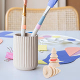 EXCEART Mini Wooden Christmas Tree, 10Pcs Unfinished Wood Miniature Trees for Christmas Crafts Peg People Nature Table Small World Play Holiday Xmas Party Favor Gifts EXCEART