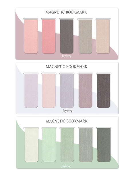 15 Pieces Bookmark, Magnetic Bookmarks for Women, Men, Book Lovers, Page Markers for Students Teachers Reading (Misty, Ocean, Emerald) Joyberg