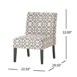 Christopher Knight Home Kassi Fabric Accent Chair, Grey Geometric Patterned Christopher Knight Home