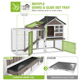 GUTINNEEN Rabbit Hutch Chicken Coop Expandable Indoor Bunny Cage Outdoor Guinea Pig Cage with Run 51.6" L GUTINNEEN