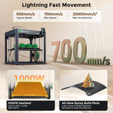 Creality Ender-5 Max 3D Printer, 400x400x400mm Large Build Volume, 700mm/s High-Speed Printing, 36-Point Auto Leveling, LAN Multi-Device Control, Professional FDM 3D Printing Creality