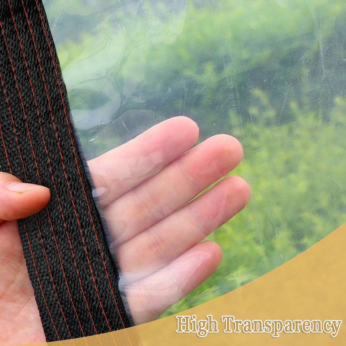 Curfakul Clear Tarp Waterproof 4x6 FT - Plastic Small Tarps Heavy Duty Cover for Patio Enclosures Winter Protection for Plants Gardens Chicken Coops and Patios Curfakul