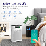 Air Purifiers for Home Large Room Bedroom up to 1740 Ft², Hepa Air Purifier with Air Quality Monitor, Smart WiFi, TRUE HEPA, Sleep Mode, Air Cleaner for Pets, Dust, Odor, Smoke, Pollen, AP2000WF KNKA