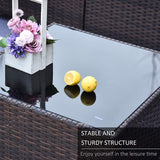 Gotland 7-Piece Outdoor Patio Furniture Set - All-Weather PE Rattan Sectional Wicker with Replaceable Navy Waterproof Cushions & Coffee Table Gotland