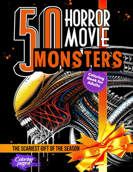 50 Horror Movie Monsters: Coloring Book for Adults (50 Classic Icons to Color) WoodArtSupply