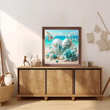 bleihum Diamond Art Kits for Adults Beach- Heart Diamond Painting Kit, 5D Landscape Gem Art, DIY Full Round Drill Gem Painting Crafts for Home Wall Decor Gifts(14x4inch) bleihum