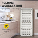 24 x 60 Inch Stainless Steel Folding Table for Prep & Work, NSF Commercial Heavy-duty Stainless Steel Kitchen Island with Undershelf for Restaurant and Home Fashionwu