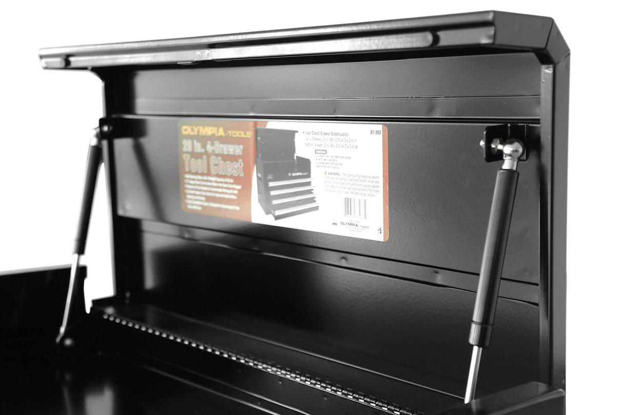 Olympia Tools Portable Metal Tool Chest Box with Drawers - 26" Tool Chest Cabinet Ball Bearing Slide Drawers Locking Storage Garage Toolbox Organizer Olympia Tools