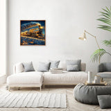 MEIYUDA Christmas Diamond Painting Kits for Adults, 5D Winter Train Diamond Art Kits for Beginners, DIY Gem Art Crystal Painting for Home Wall Decor and Present 12x12inch MEIYUDA