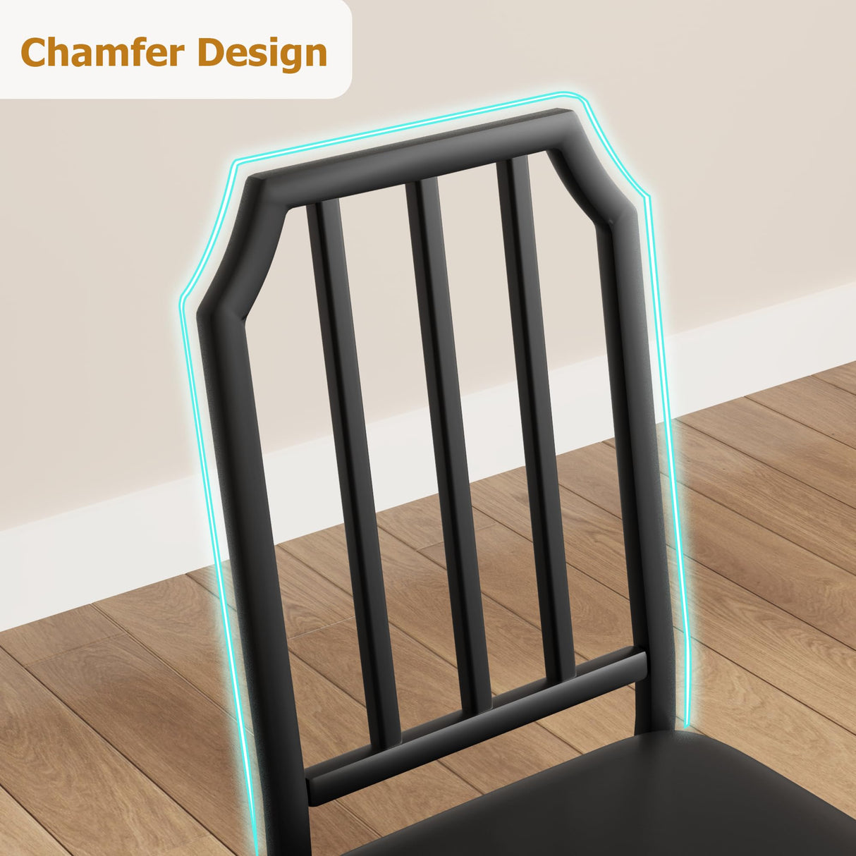 GAOMON Dining Table Set for 4, Kitchen Table and Chairs for 4 with with Chamfer Design, 5 Piece Dining Room Table Set with Cushion Seats for Small Space, Home Kitchen, Apartment-Rustic Brown GAOMON