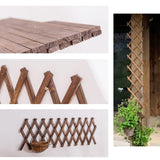 Wooden Lattice Panels for Outside 4Pack, 75"x11.8" Expandable Wood Lattice Fence Wall Garden Trellis Frame for Climbing Plants Outdoor Vine Ivy Rose Patio Room Decorative Avalution