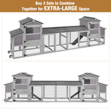 Mobile Chicken Coop with Nesting Box, Outdoor Hen House Poultry Cage with Casters X-Large GUTINNEEN