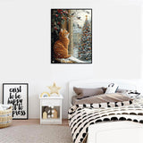 Cat Paint by Numbers Kit for Adults,Winter Painting by Numbers,DIY Acrylic Paint Kit for Adults Beginners Without Frame,Easy Christmas Adult Paint by Number Kits on Canvas for Decor 16x20inch Canrichshop