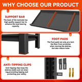 ErgoNova 78" H Garage Shelving 3000LBS Heavy Duty Shelving Units and Storage Shelves Adjustable 5 Tier Metal Shelving for Kitchen,Utility Room and Basement, 15.75" Dx39.37 Wx78 H, Black ErgoNova