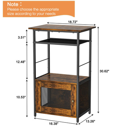 X-cosrack Coffee Bar Station, 3-Tier Small Coffee Stand Station with Storage, Farmhouse-Style Buffets and Sideboards Coffee Bar Cabinet Featuring 1-Door Cabinet for Living Room, Entryway, Kitchen