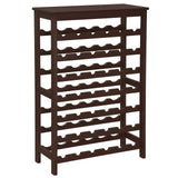 SONGMICS 42-Bottle Wine Rack Free Standing Floor, 7-Tier Display Wine Storage Shelves with Table Top, Bamboo Wobble-Free Bottle Holder for Kitchen SONGMICS