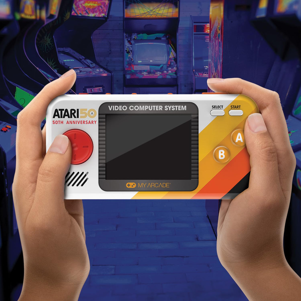 My Arcade Atari Pocket Player Pro: Handheld Portable Video Game Console with 100 Games, 2.75" Color Display, Ergonomic Design My Arcade