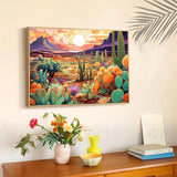 Reivworl Landscape Diamond Art Kits for Adults, Desert Diamond Painting Kits, Gem Art Kit for Gifts and Home Interior Decor 12x16 Inch Reivworl