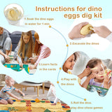 Dino Fossil Eggs Dinosaur Toys - 12 Dinosaur Eggs Dig Excavation Kit w Play Mat for Kids Ages 5-7 Easter Basket Essentials STEM Toy Christmas Birthday Gift for Boys Girls 3 4 5 6 7 8 + 8-13 Years Old Joyvalley