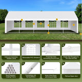 Garvee 20x40 Ft Heavy Duty Party Tent, Outdoor Wedding Event Shelter with Removable Side Walls, Large Commercial Tent with Large White Roof and 5 Storage Bags for Wedding Parties, Outdoor Events Garvee