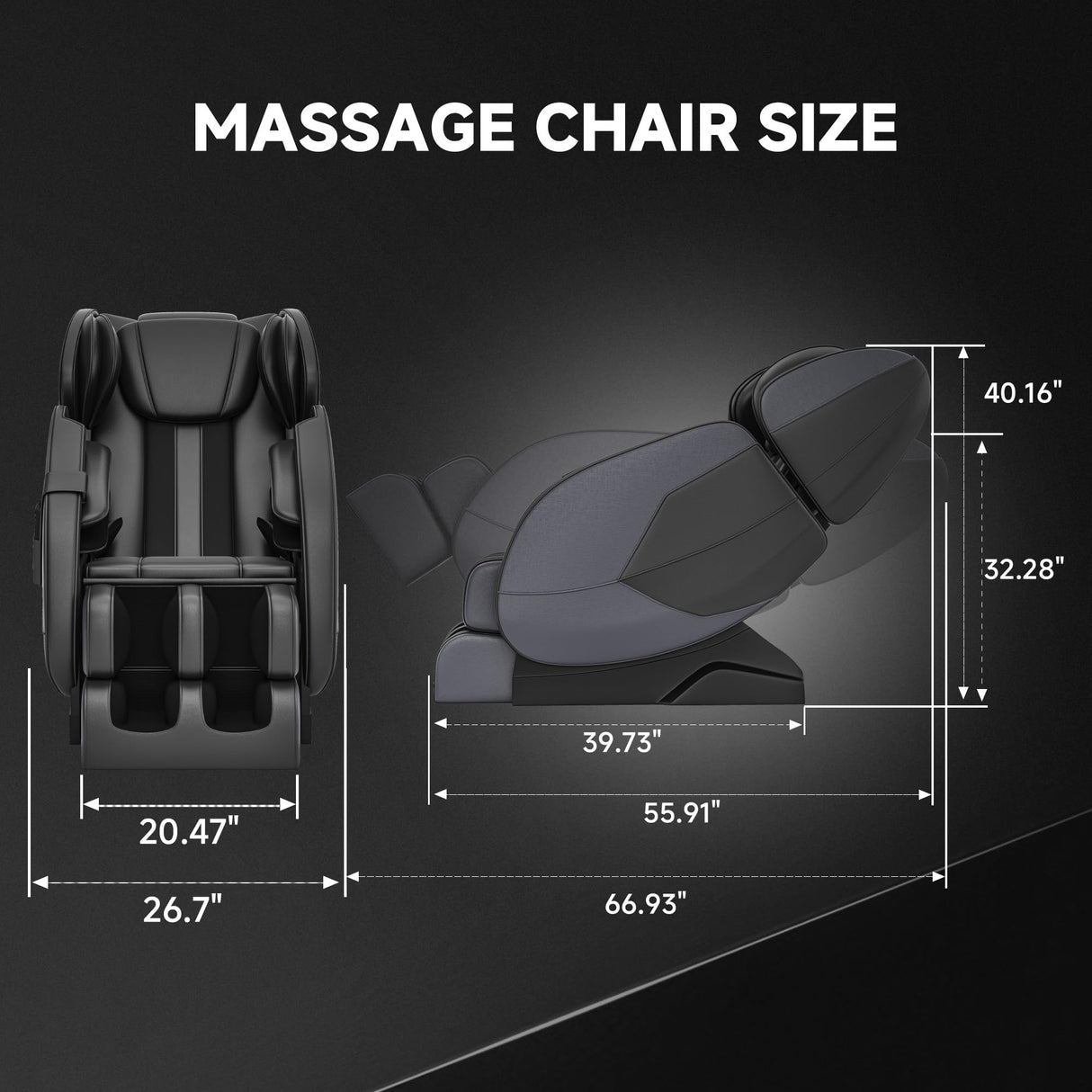 SMAGREHO 2025 Massage Chair Recliner,Lower Back with Calf Heating,Full Body Airbag Massage,One Touch Zero Gravity,Foot Roller and Bluetooth,Apply Home and Office,Black SMAGREHO