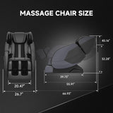 SMAGREHO 2025 Massage Chair Recliner,Lower Back with Calf Heating,Full Body Airbag Massage,One Touch Zero Gravity,Foot Roller and Bluetooth,Apply Home and Office,Black SMAGREHO