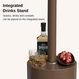 EAST OAK 48,000 BTU Patio Heater for Outdoor Use With Round Table Design, Double-Layer Stainless Steel Burner and Wheels, Outdoor Patio Heater for Home and Commercial, Bronze, 31.9" x 31.9" x 86.6" EAST OAK