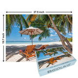 BEDUKE Jigsaw Puzzles for Adults 1000 Pieces Thick Sturdy 1000 Piece Puzzle Beach Precise Interlocking Family Game Age 14+ BEDUKE