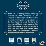 Pylex Deck Sunblind System 11060, Louvers Bracket Shutter Hardware Kit, Up to 11 Boards (48'') - Black Steel Baked Powder Coating Brackets Pylex