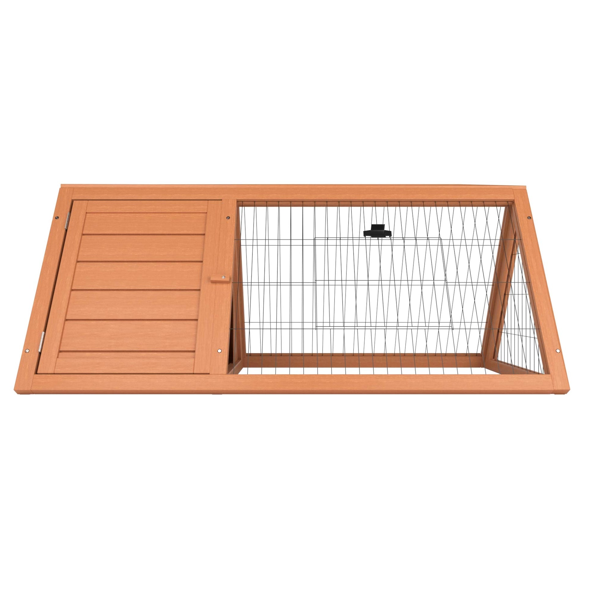 Vida Designs Wooden Pet Rabbit Hutch Triangle, Bunny Guinea Pig Cage Animal House Enclosure Outdoor Run, Brown (5055998405332) - WoodArtSupply