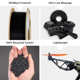 YOUSU Carbon Fiber Polypropylene 3D Printer Filament, PP-CF Filament 1.75mm, No Warping & Moisture Free 3D Printer Filament for 3D Printer, Black,700g. Yousu