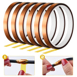 FEPITO 6 Rolls Heat Tape for Heat Press Resistant Temperature Polyimide Tape,Ideal Solution for Heat Transfer,Sublimation,Heat Vinyl Press,3D Printing Electronics,Soldering,Circuit Board and More FEPITO