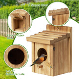 CLACKIBUKVYZ Small Bird House for Hummingbirds,Bird Houses for Outside,Humming Bird Houses for Outside,Outdoor Bird Box,Birdhouse,Bluebird House,Wooden Birdhouse with perches CLACKIBUKVYZ