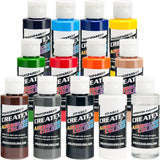 Transparent 12 CREATEX Airbrush Paint Colors Set Createx