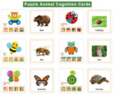 Toddler Puzzles, Wooden Jigsaw Animals Puzzles for 1 2 3 Year Old Girls Boys Toddlers, Educational Preschool Toys Gifts for Colors & Shapes Cognition Skill Learning LURLIN