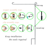 MAIKESUB Double Sided White Sublimation Blank Polyester Flags for Garden and Yard Canvas BannerLawn Garden Flags DIY Halloween Decorative Flag (Garden Flag Stand) MAIKESUB