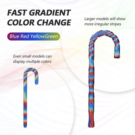 AMOLEN Silk PLA 3D Printer Filament, Shiny Multicolor Rainbow PLA Filament 1.75mm, Fast Color Change PLA 3D Printing Filament for Most FDM 3D Printer, Blue Red YellowGreen AMOLEN